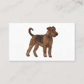 Airedale terrier dog cartoonイラストレーション 名刺 (裏面)