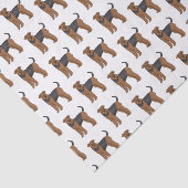 Airedale terrier dog cartoonイラストレーション 薄葉紙 (詳細)