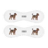 Airedale terrier dog cartoonイラストレーション 野球ボール (パネル)