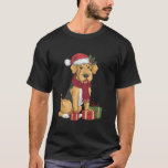 Airedale Terrier Dog Christmas Outfits Santa Hat D Tシャツ<br><div class="desc">Airedale Terrier Dog Christmas Outfits Santa Hat DogクリスマスTシャツ</div>