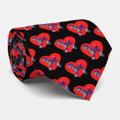 Airedale Terrier  Dog Red Valentine’s Day Tie ネクタイ (ロール)