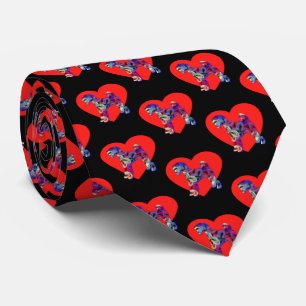 Airedale Terrier Dog Red Valentine’s Day Tie ネクタイ