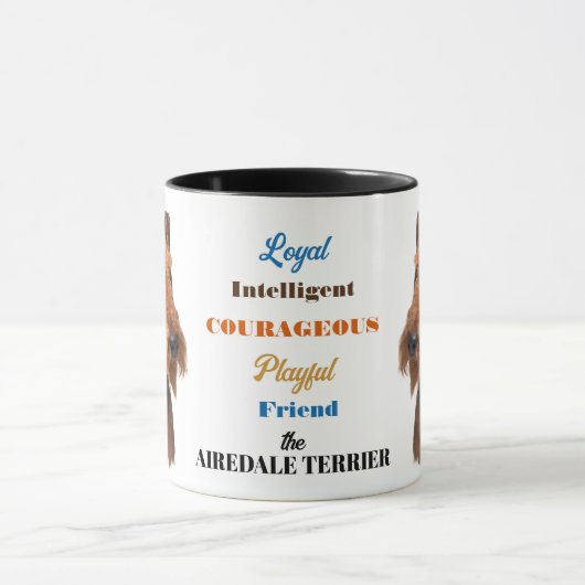Airedale Terrier Dog Royal Friend マグカップ (中央)