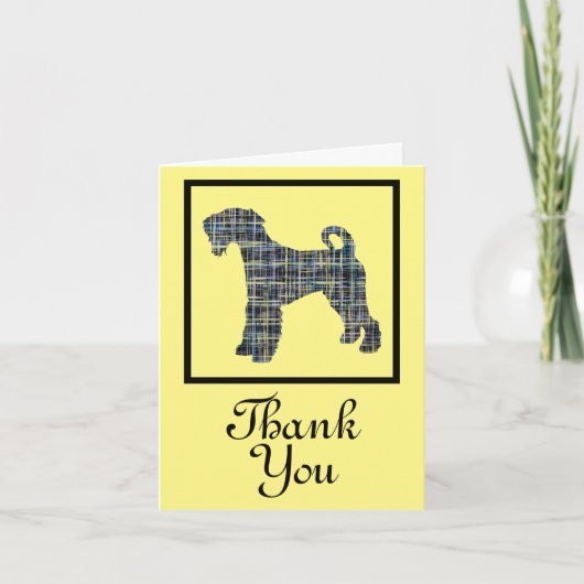Airedale Terrier Dog Thank Greeting カード (正面)