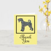 Airedale Terrier Dog Thank Greeting カード (黄色い花)