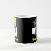 Airedale Terrier Dog YB Grid TriColorコーヒーマグ コーヒーマグカップ (中央)