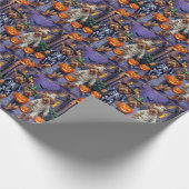 Airedale Terrier Dogsトリックオアトリートハロウィーン ラッピングペーパー (角)