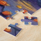 Airedale Terrier Dogs Trick-or-Treating Halloween  ジグソーパズル (側面)