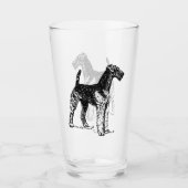 Airedale Terrier Engraving タンブラーグラス (正面)
