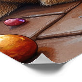 Airedale Terrier Fireplace Christmas Lights ポスター (角)