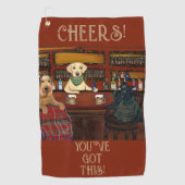 AIREDALE TERRIER & FRIENDS ゴルフタオル (正面)