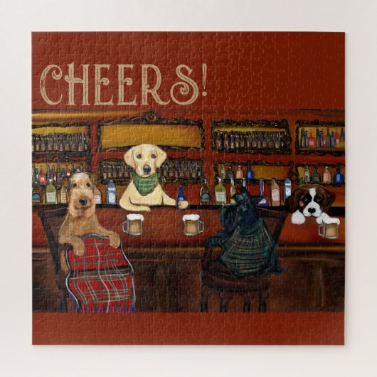 AIREDALE TERRIER & FRIENDS ジグソーパズル (縦)