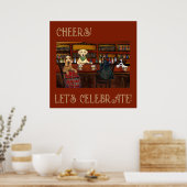 AIREDALE TERRIER & FRIENDS ポスター (キッチン)