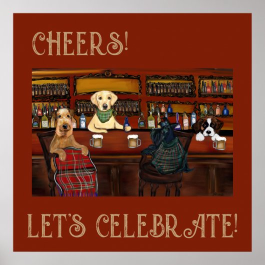 AIREDALE TERRIER & FRIENDS ポスター (正面)