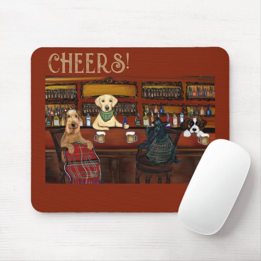 AIREDALE TERRIER & FRIENDS マウスパッド (マウス)