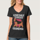 Airedale Terrier Grandma Dog Owner Airedale Terrie Tシャツ (正面)
