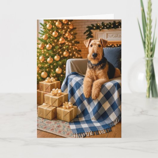 Airedale Terrier Holiday Card シーズンカード (正面)