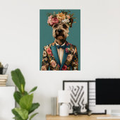 Airedale Terrier In Suit Poster, Airedale Terrier ポスター (ホームオフィス)