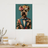 Airedale Terrier In Suit Poster, Airedale Terrier ポスター (キッチン)