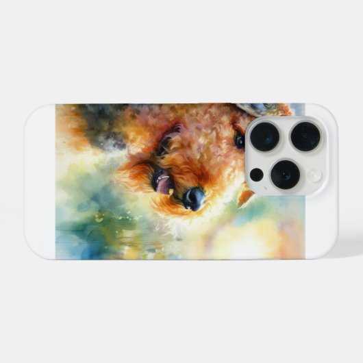 Airedale terrier in the summer light 110924AREF117 iPhoneケース (裏面横)