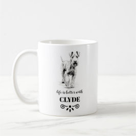 Airedale Terrier Life is better カスタム Dog Name コーヒーマグカップ