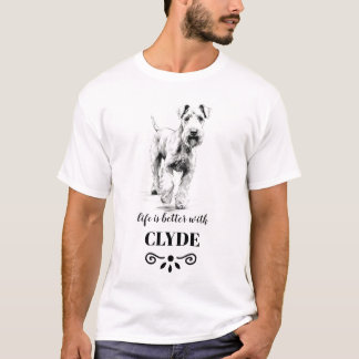 Airedale Terrier Life is better カスタム Dog Name Tシャツ