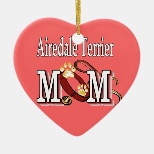 Airedale Terrier MOM セラミックオーナメント (正面)