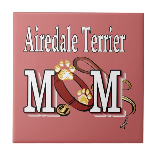 Airedale Terrier MOM タイル (正面)
