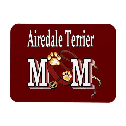 Airedale Terrier MOM マグネット (横)