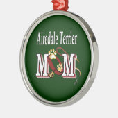 Airedale Terrier MOM メタルオーナメント (左)