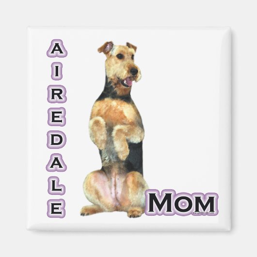 Airedale Terrier Mom 4 – マグネット (正面)