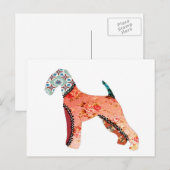 Airedale Terrier Patchwork Petはがき ポストカード (正面/裏面)