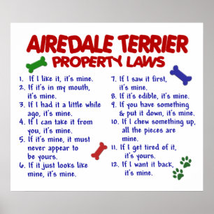 AIREDALE TERRIER PL2 ポスター