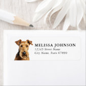 Airedale Terrier Return Address Labels ラベル (インサイチュ)
