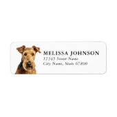 Airedale Terrier Return Address Labels ラベル (正面)
