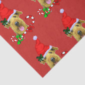 Airedale Terrier Santa Hatクリスマス 薄葉紙 (詳細)
