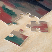 Airedale Terrier Santa Hat Christmas Fun Art ジグソーパズル (側面)