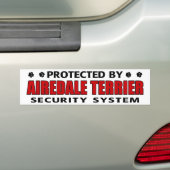 Airedale Terrier Security バンパーステッカー (車上)