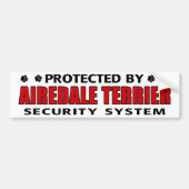Airedale Terrier Security バンパーステッカー (正面)