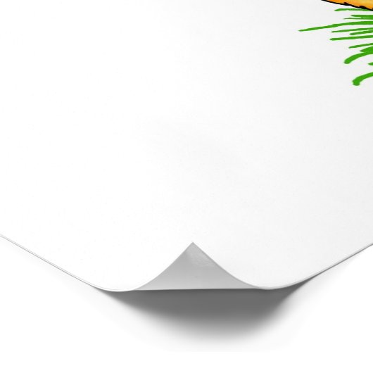 Airedale Terrier St. Patrick's Day Leprechaun ポスター (角)