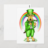 Airedale Terrier St. Patrick's Day Leprechaun ポストカード (正面/裏面)