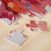 Airedale Terrier Valentine Dog Art with Hearts ジグソーパズル (側面)