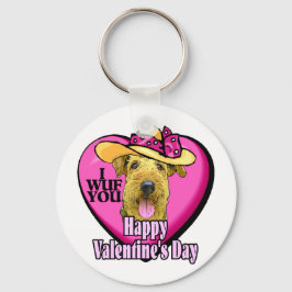 Airedale Terrier Valentinesギフト キーホルダー