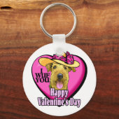 Airedale Terrier Valentinesギフト キーホルダー (正面)