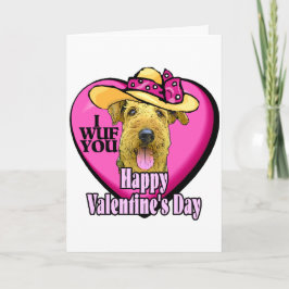 Airedale Terrier Valentinesギフト シーズンカード