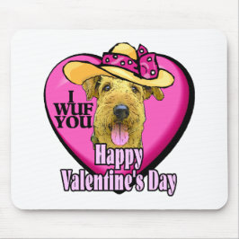 Airedale Terrier Valentinesギフト マウスパッド
