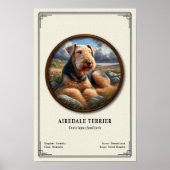 Airedale Terrier Zoology Series ポスター (正面)
