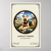 Airedale Terrier Zoology Series ポスター (正面)