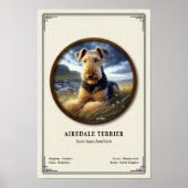 Airedale Terrier Zoology Series ポスター (正面)