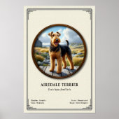 Airedale Terrier Zoology Series ポスター (正面)